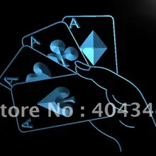 LB705-покер Ace Лаки пивной бар светодиодный знак неонового света