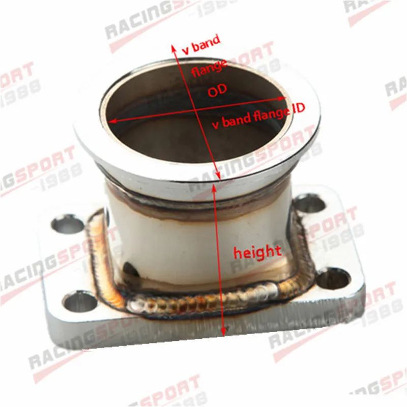 

Adaptor For T3 4Bolt To 2.5" V Band Flange For Toyota Acura Honda