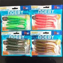 Noeby 20 шт песка 10 см/7.4 г мягкие приманки снасти шад на ул Рыбалка твердая приманка мягкие приманки летать рыболовные приманки силиконовые приманки