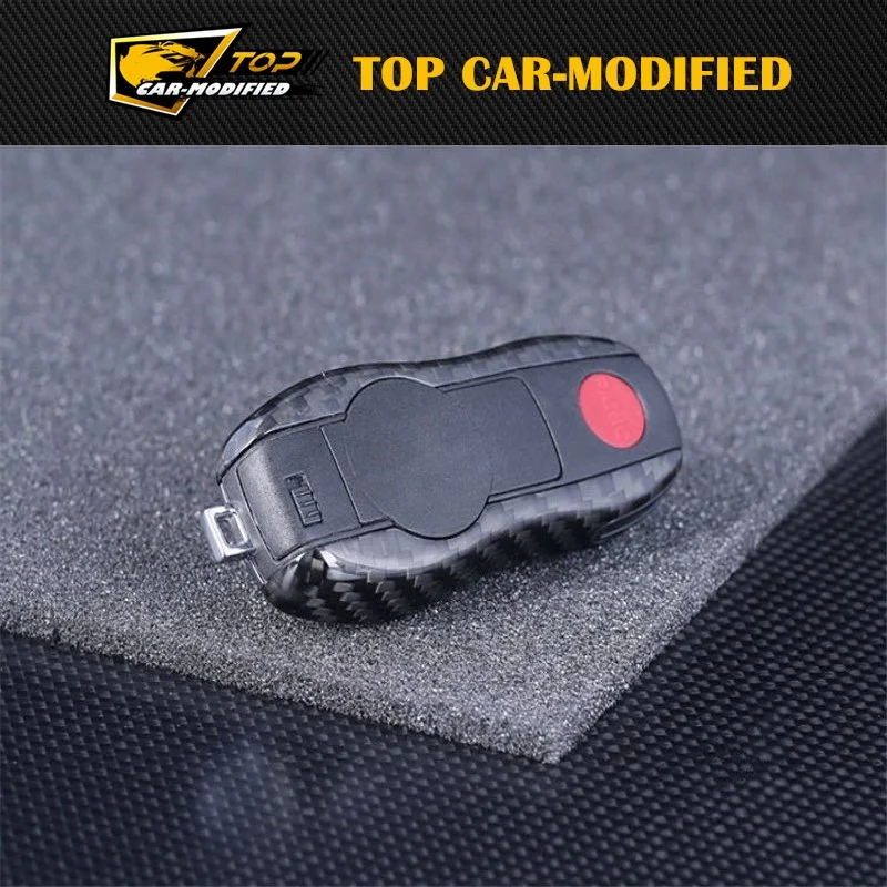 Free shipping 100 Genuine Carbon Fiber Remote Key Cover Holder Case Shell for Porsche Panamera Cayenne