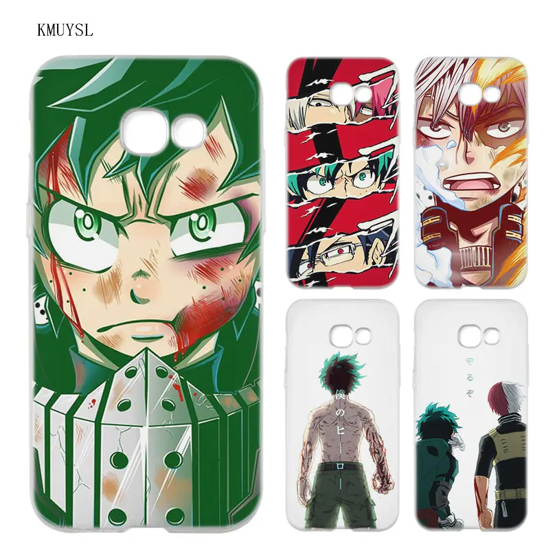 

KMUYSL Boku no Hero Academia TPU Clear Soft Case Cover Shell for Samsung A5 A3 A7 A8 2017 2016 2018