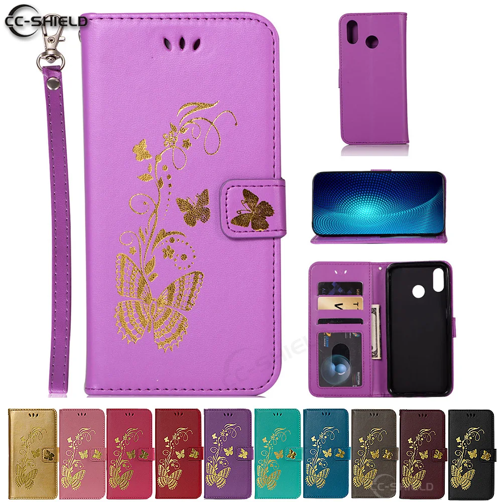 

Flip Case for Huawei Honor Play Global Dual COR L29 AL00 TL10 Butterfly Phone Leather Cover COR-L29 COR-AL00 COR-TL10 Wallet Bag
