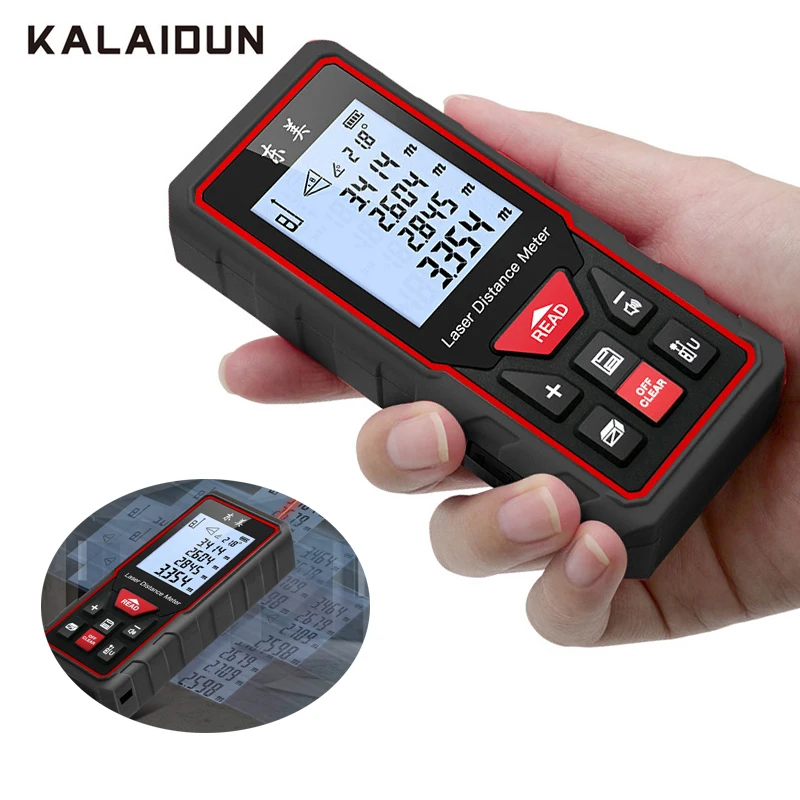 

KALAIDUN 50m Laser Rangefinder Digital Mini Handheld Laser Distance Meter Laser Range Finder Build Diastimeter Measure Tool