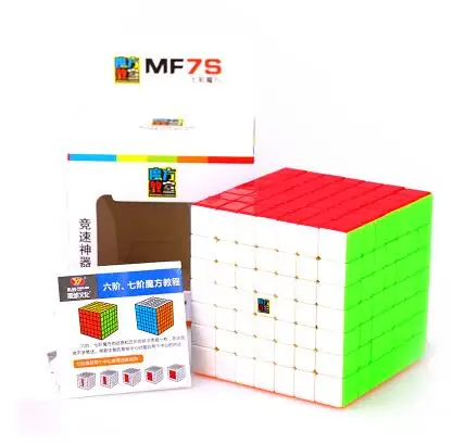 MoYu MF7S 7x7 Cube MF7 7-слойный черный/белый/без наклеек Профессиональный пазл игрушки для детей - Цвет: MF7S Stickeless