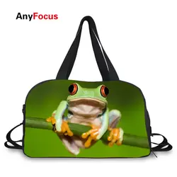 3D лягушка с принтом Новая мода Большой Ёмкость дамы Чемодан сумка дорожная сумка печати путешествия Чемодан сумка Повседневное сумка