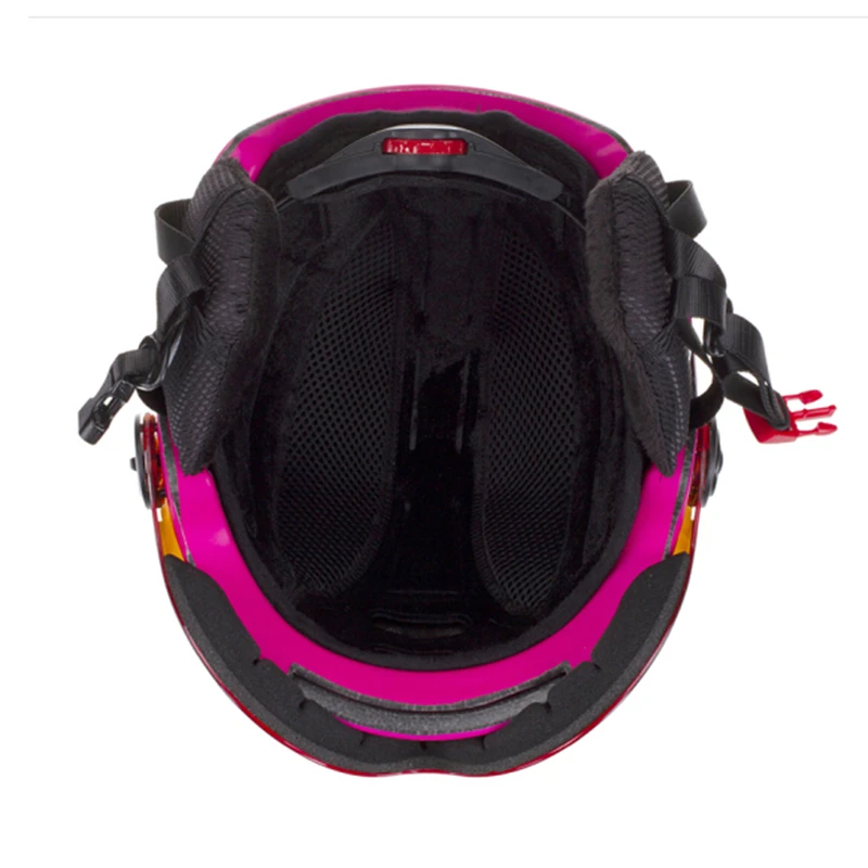 MOON лыжный шлем с очками цельный поликарбонат+ EPS лыжный шлем открытый лыжный сноуборд скейтборд шлем розовый