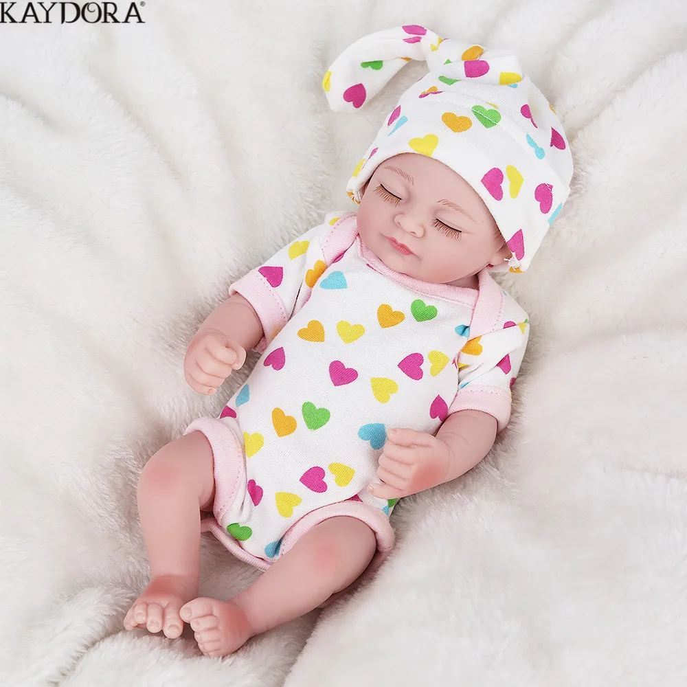 KAYDORA Baby Dolls Mini Alive Reborn Sleeping Girl виниловые мягкие на ощупь милые 10 дюймовые игрушки Bebe