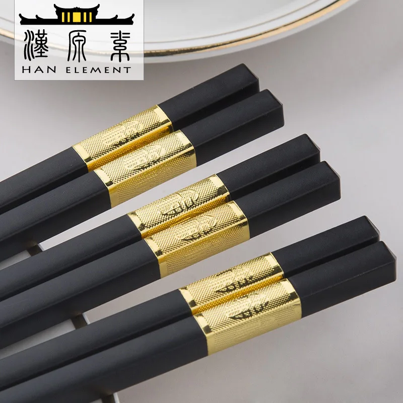 

Traditional Japanese Sushi Chopsticks Non-Slip Durable Tableware Alloy Chopsticks for Sale