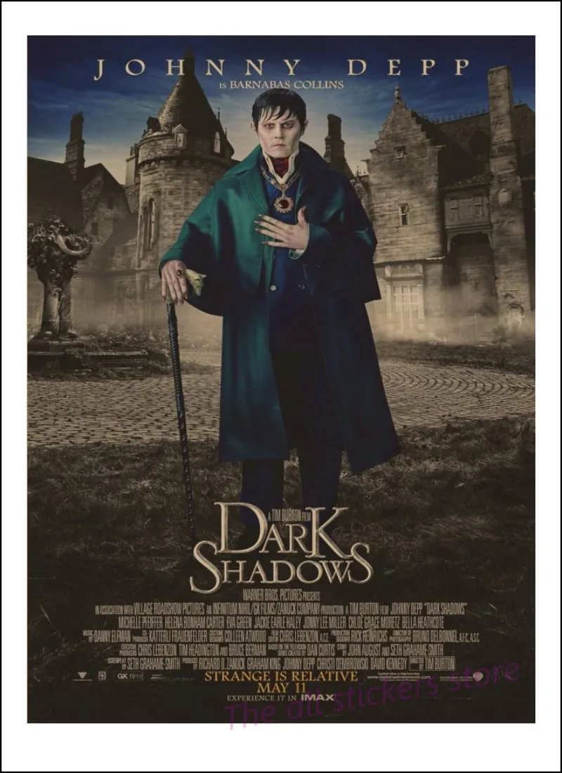 Tim Burton movie posters . Sweeney Todd .Sleepy Hollow . Dark Shadows full.Kraft Paper Antique Poster/8006 