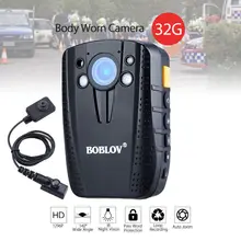 Портативный видеорегистратор BOBLOV HD31 2," с ЖК-экраном 140 градусов 1296P 14MP Full 3000 мАч, Полицейская IP66 камера безопасности 32 Гб