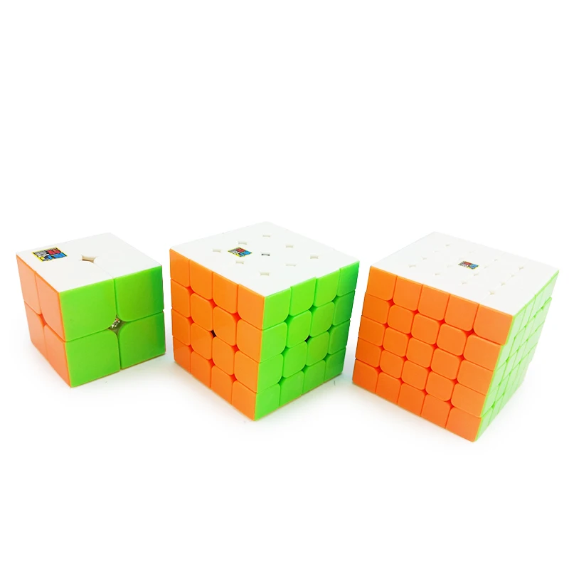 

3Pcs Smoothly Rainbow Professional Speed Magic Cube Puzzle Twist Base Classic Brain Game MF 2x2 4x4 5x5 Box