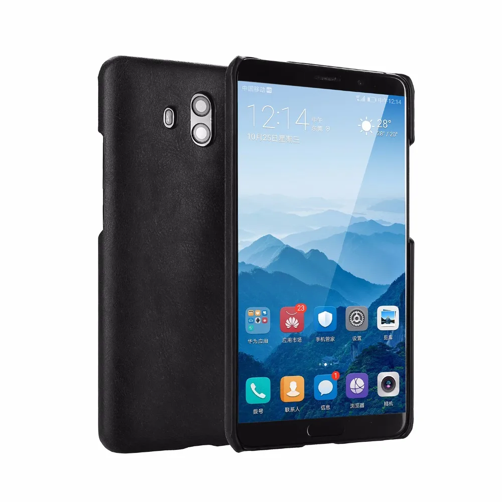 

CYBORIS for Huawei Mate 10 Case Genuine Leather Case for Mate10 Real Cow Retro Matte Back Cover For Mate X / ALP-AL00