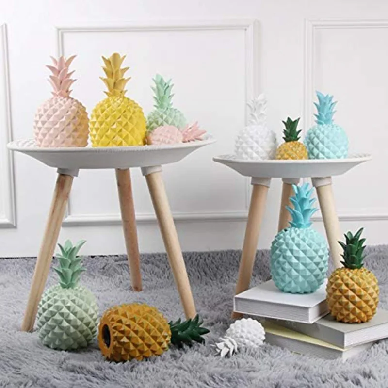 

Ornaments Resin Kids Gift Piggy Bank Creative Jelly Color Pineapple Piggy Fruit Cute Girls Present Home Decoration Accessories