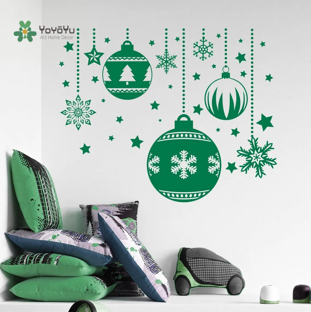 

YOYOYU Wall Christmas Snowflake Art Ornament Home Wall Decor Sticker DIY Christmas Holiday Interior Glass Decoration GY51