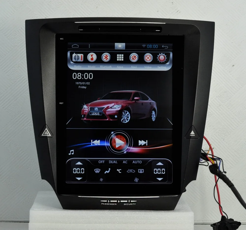 Vertical screen 10 4 inch car font b multimedia b font navigation for LEXUS IS250 IS300