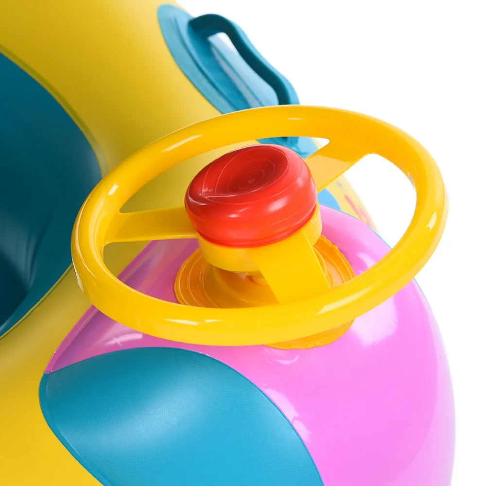 Безопасный надувной круг для купания ребенка кольцо бассейн младенческой бассейн сиденье лодка Регулируемый Зонт купальный круг надувной