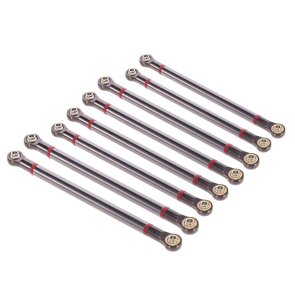 1/10 RC Vehicle Model Steering Servo Linkage Pull Rod Connectors 8x Upgrade Parts for Axial SCX10 Car
