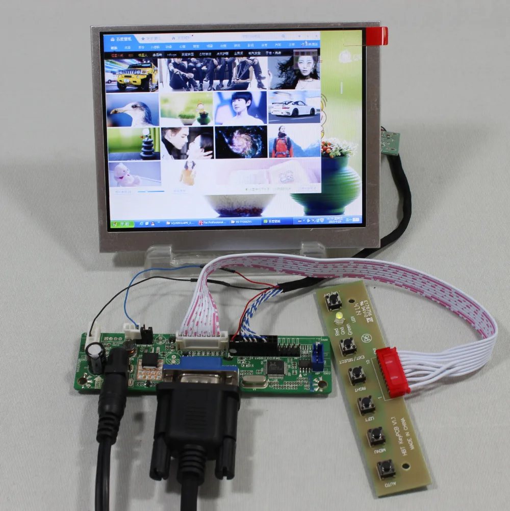 VGA LCD controller board RT2270C.3 A+LVDS Tcon+5inch AT056TN53 V1
