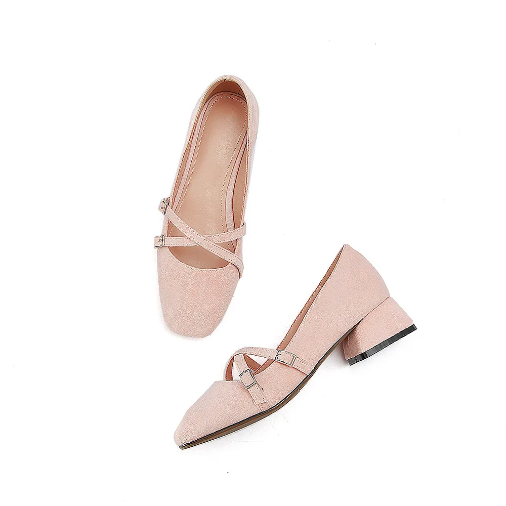 Color Square Scarpe Heels Lotus Donna Simple Med Rosso Janes Red Donna Flock color Caramel Toe Primavera Nude casual Autunno Heel Pink Asumer Pink Mary gEAqfI
