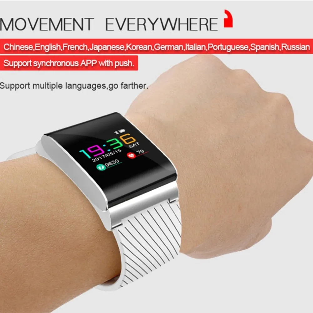 X9Pro Touch Цвет Экран спортивные смарт-браслет сердечного ритма крови Давление монитор Smartwatch наручные часы