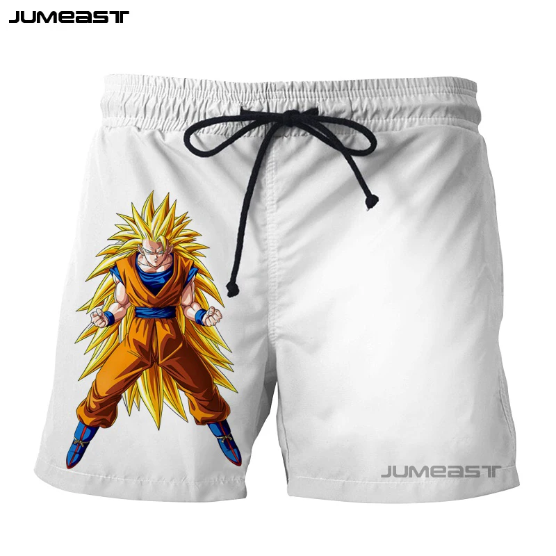 Jumeast Новое поступление 3D Короткие штаны с принтом японский классический Dragon Ball повседневное для мужчин спортивные свободные размеры шорты для женщи