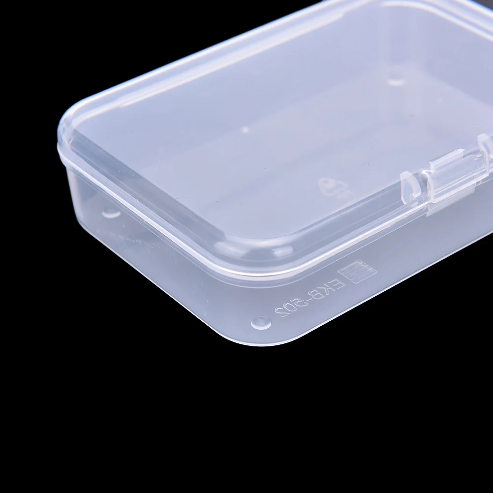 Прозрачные пластиковые маленькие квадратные коробки, упаковочная коробка для хранения с крышкой для ювелирных изделий, аксессуары, отделочная коробка