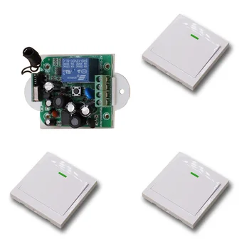 

85V 110V 120V 220V 250V 1CH Radio Controller RF Wireless Relay Remote Control Switch 315 MHZ 433 MHZ 3 Transmitter+1 Receiver