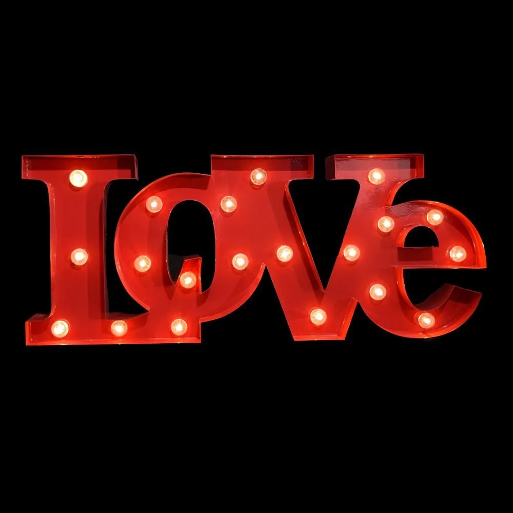 new marquee letters night light red love word led letter sign lamp word red