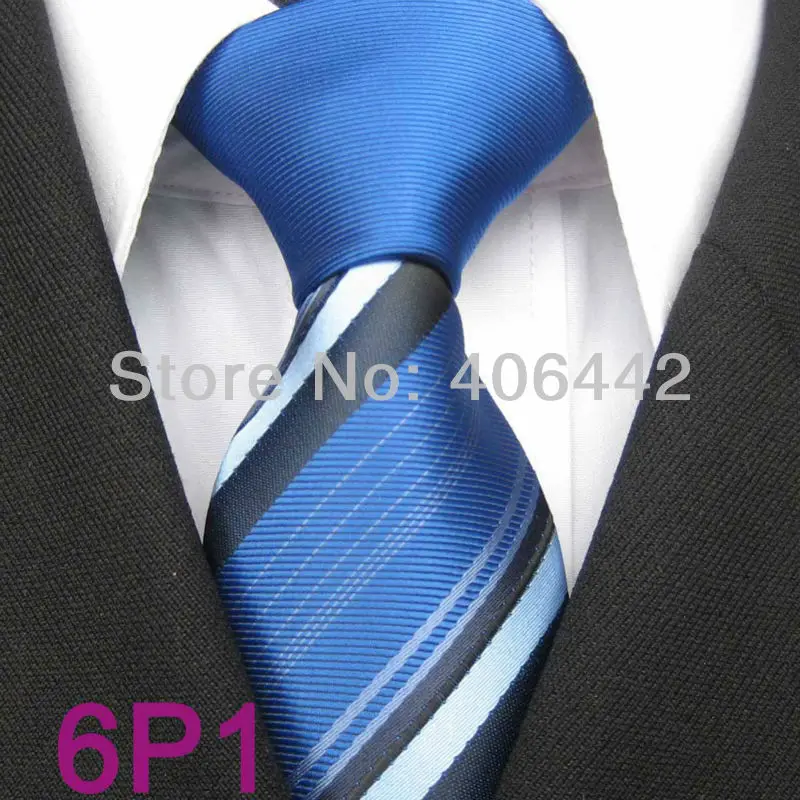 Yibei Coachella связи Для мужчин узкие галстук Дизайн Королевский синий Узел Контрастность с голубой черные полосы микрофибры галстук SLIM галстук