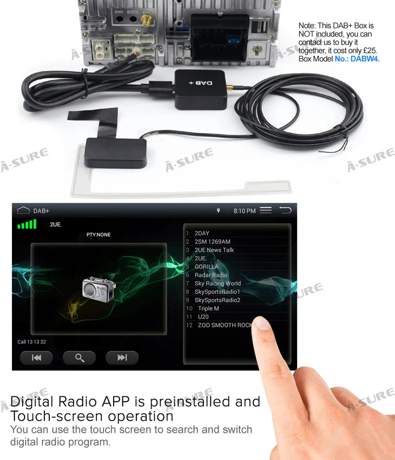 Flash Deal A-Sure 7" Car Auto Radio GPS Player DVD Navigation For Ford Mondeo Focus Galaxy S-Max C-Max Kuga Rear USB Port & Dual DAB+ 22