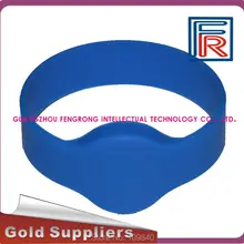 125 кГц Силиконовый браслет с рчид образец с TK4100 чип, 5 шт, 55 мм, синий цвет браслет для контроля доступа