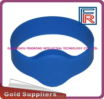 

125KHz RFID Silicone wristbands sample with TK4100 CHIP,5pcs 55mm Blue color Bracelet for access control