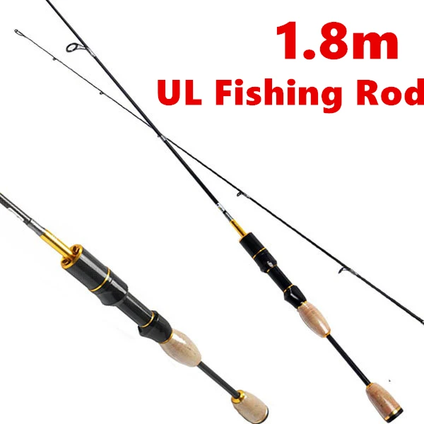 Free Shipping 1.8m UL Fishing Rod High Carbon 2 Section Ultra Light