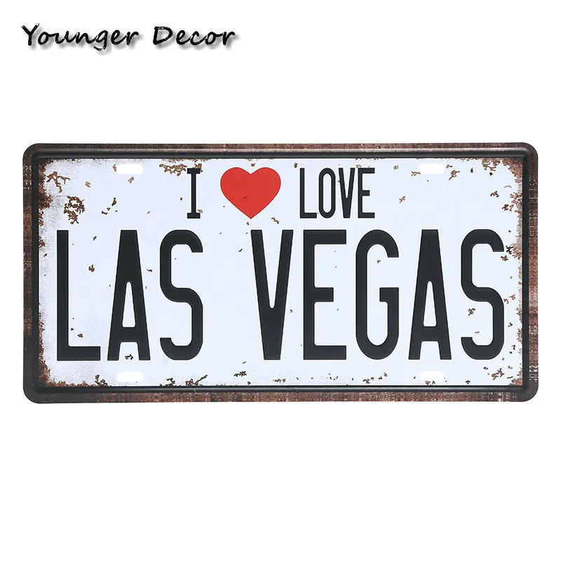 Номерные знаки I Love Las Vegas винтажный кофейный пивной бар украшение я люблю секс