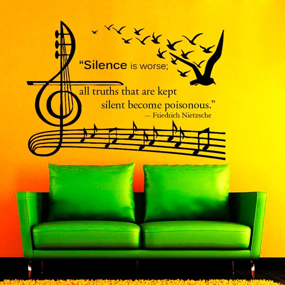 Living Room Special Decoration A Sheet Of Paper Quotes Vinyl Dorm Interior  Window Decals Friedrich Nietzsche Quotes Y-903 - Wall Stickers - AliExpress