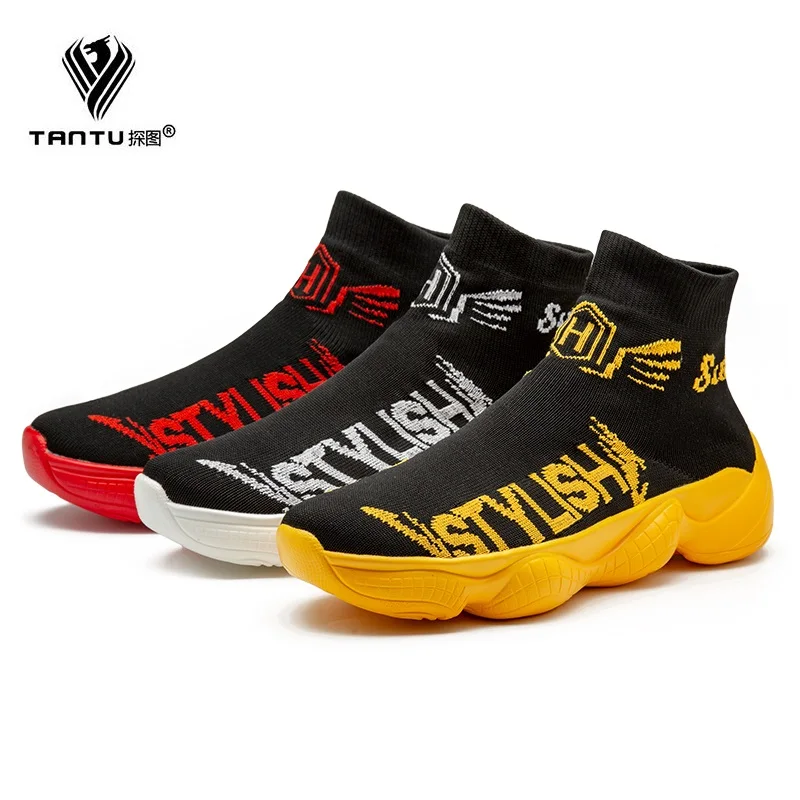 

TANTU Brand Sock Shoes Casual Shoes Men Outdoor Footwear For Male Breathable Sneakers Casual Loafers Men