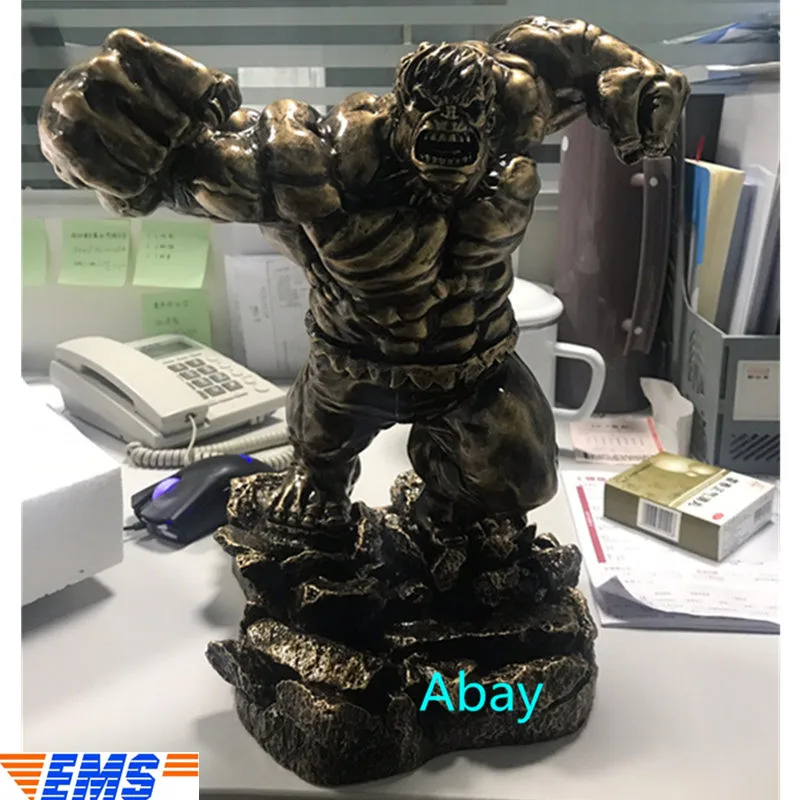 

2 Colors Avengers: Endgame Hulk Robert Bruce Banner Statue Superhero Decoration Art Craft RESIN Action Figure Toy BOX 35CM J213