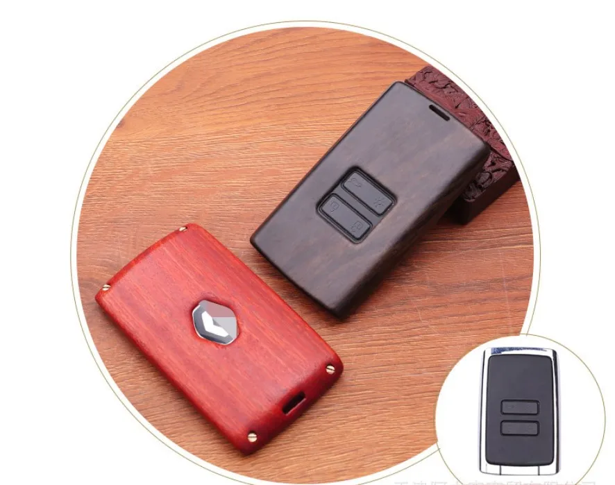 High Quality Environmenta Wooden Key Case Cover For Renault Fluence Duster Megane Kadjar Talisman Clio Captur Espace Holder | Автомобили и
