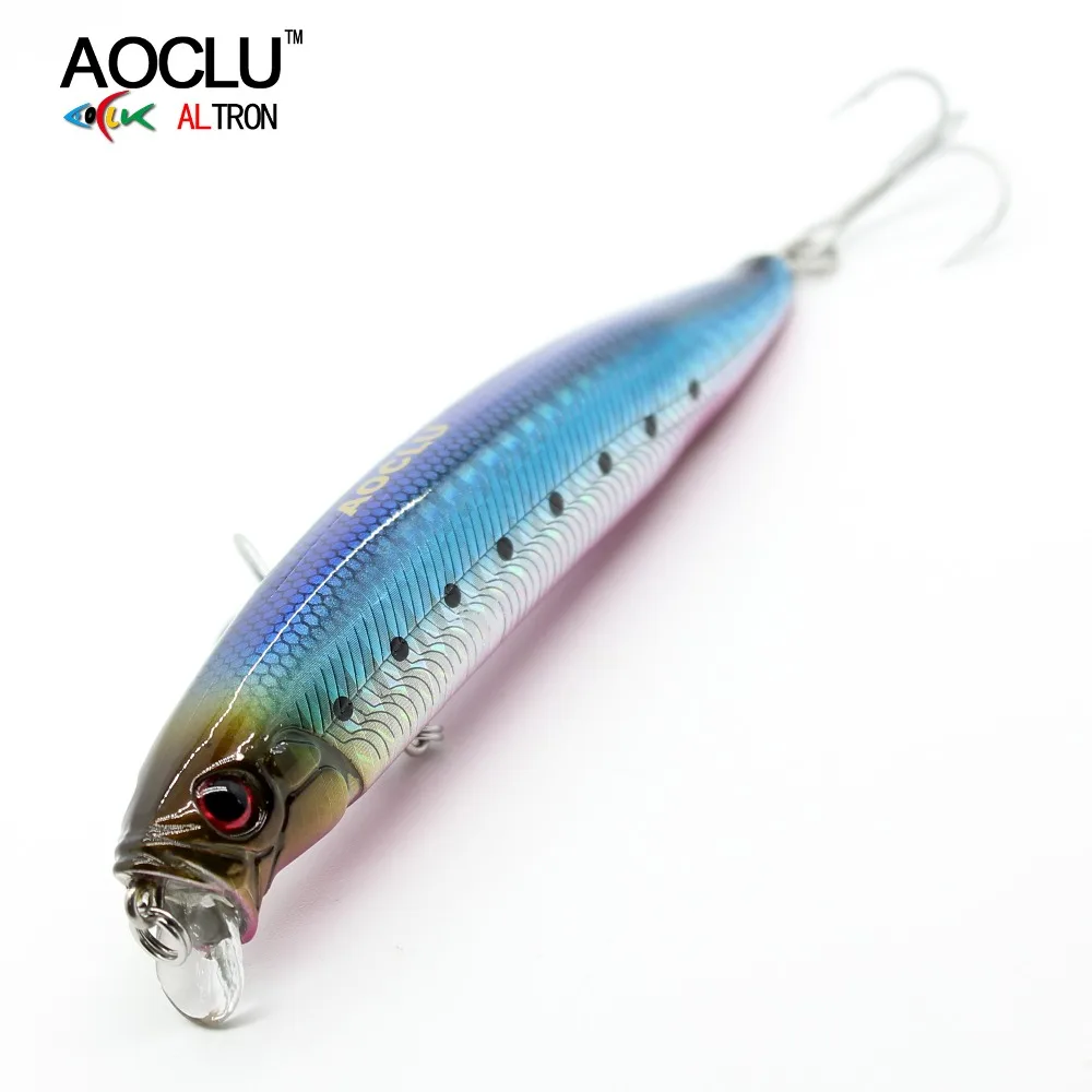 AOCLU السحر wobblers Jerkbait 10.5 سنتيمتر 15g الصلب الطعم أسماك كرنك الصيد إغراء مع المغناطيس باس الطازجة 4 # VMC السنانير 6 ألوان