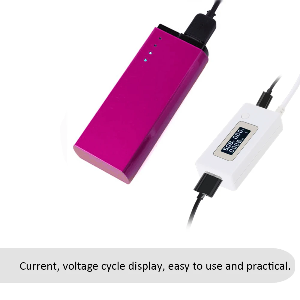 

LCD Creative Phone USB Tester Portable Doctor Voltage Current Meter Mobile Power Charger Detector Indicator Mobile Power Meter