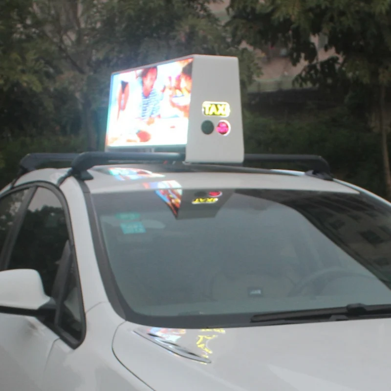 

P2.5 P3 P5 3G/4G Wifi ,USB double side fullcolor advertising led sign taxi top led display waterproof