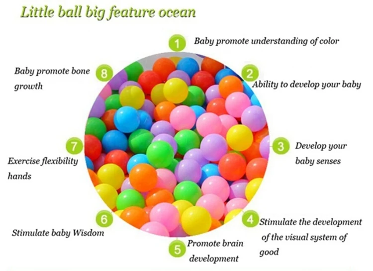 100 шт/партия негабаритные экологически чистые красочные мягкие пластмассовые, для бассейна океан волна мяч детские смешные игрушки Спорт