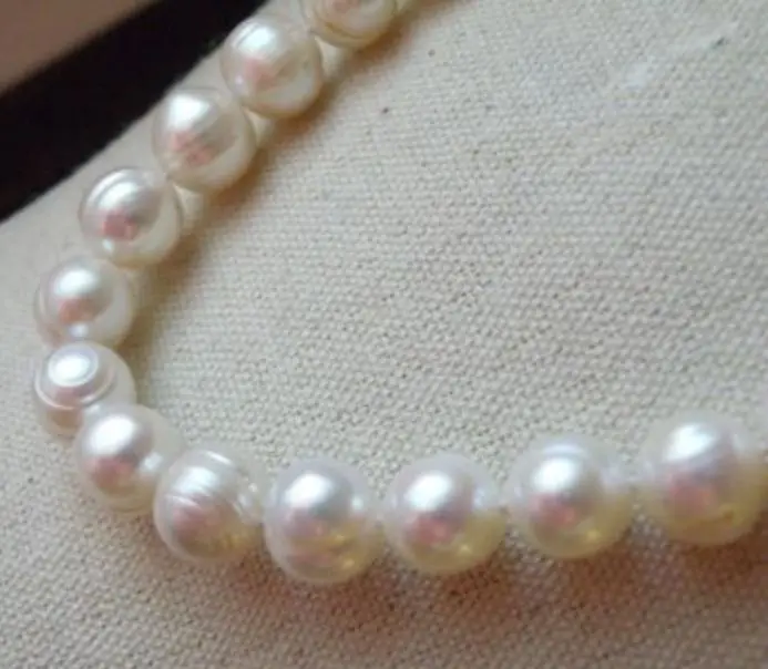 

Hot selling free shipping********AAA 17inch 11-12MM baroque white south seas pearl necklace 14KGP