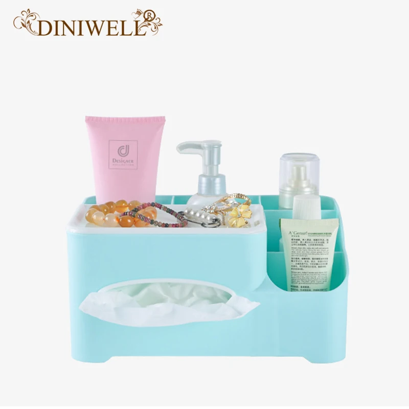 

Desktop Layered Cosmetics Makeup Organizer For Paper Storage Boxes Napkin Skincare Sundries Container Supplies