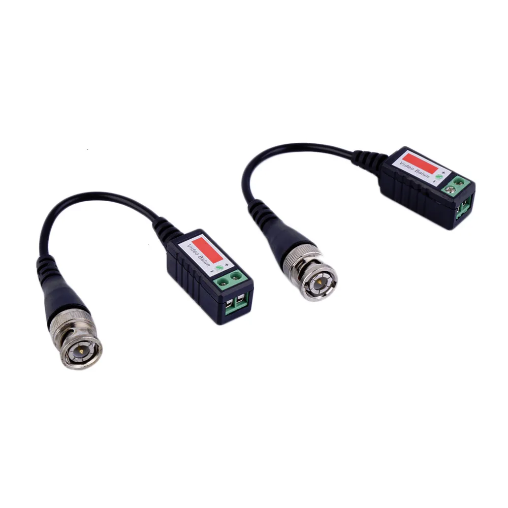 

New 2Pcs 1 Channel Passive Video Balun Transceiver BNC CCTV Connector CAT5 Cable Wholesale