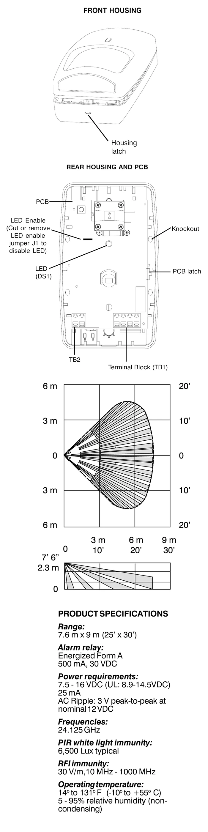 1 шт.) настенный инфракрасный детектор Honeywell DT7225 датчик движения микроволновка внутри ПЭТ помехи с держателем реле сигнала
