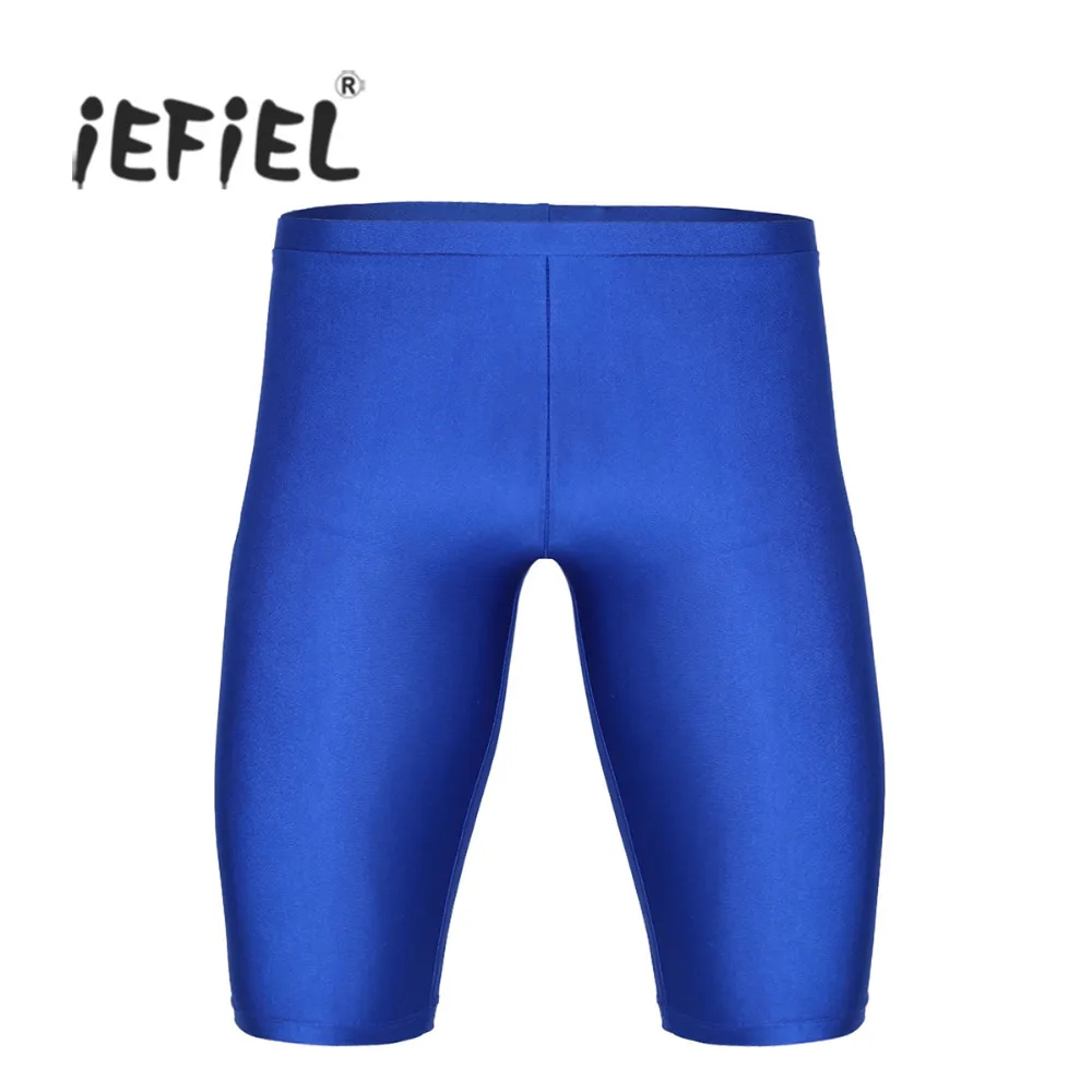 

iEFiEL Mens Summer Beach Clothes Elastic Leisure Tight Shorts Quick Dry Compression Workout Gymnastics Leotard Short for Mens