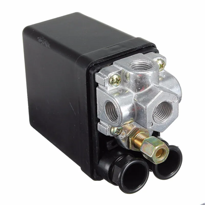90-120PSI Тяжелый воздушный компрессор контроль давления переключатель клапан 12 бар 20A AC 220V 4 порта 12,5x8x5 см Новое поступление