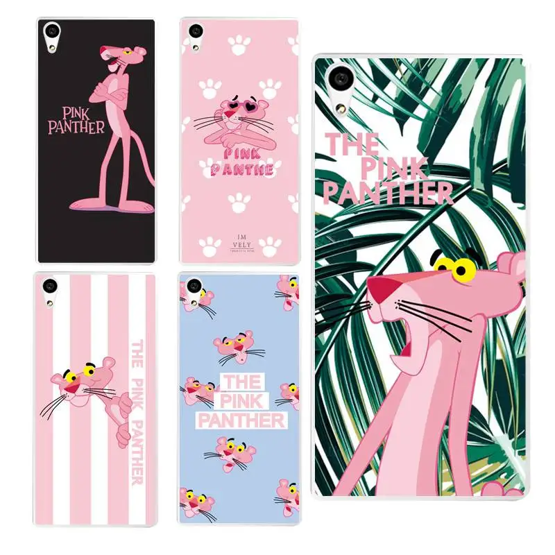 Feather Soft Clear TPU Phone Case For Sony Z2 Z3 Z4 Z5 C3 C4 C5 Coque Fundas Printed Pink Panther Silicone Cover Free Shipping | Мобильные
