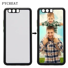 Для Huawei Ascend P10 Plus сублимационный резиновый корпус ТПУ чехол 2D теплопередающий силиконовый Fundas с пустые металлические алюминиевые вставки